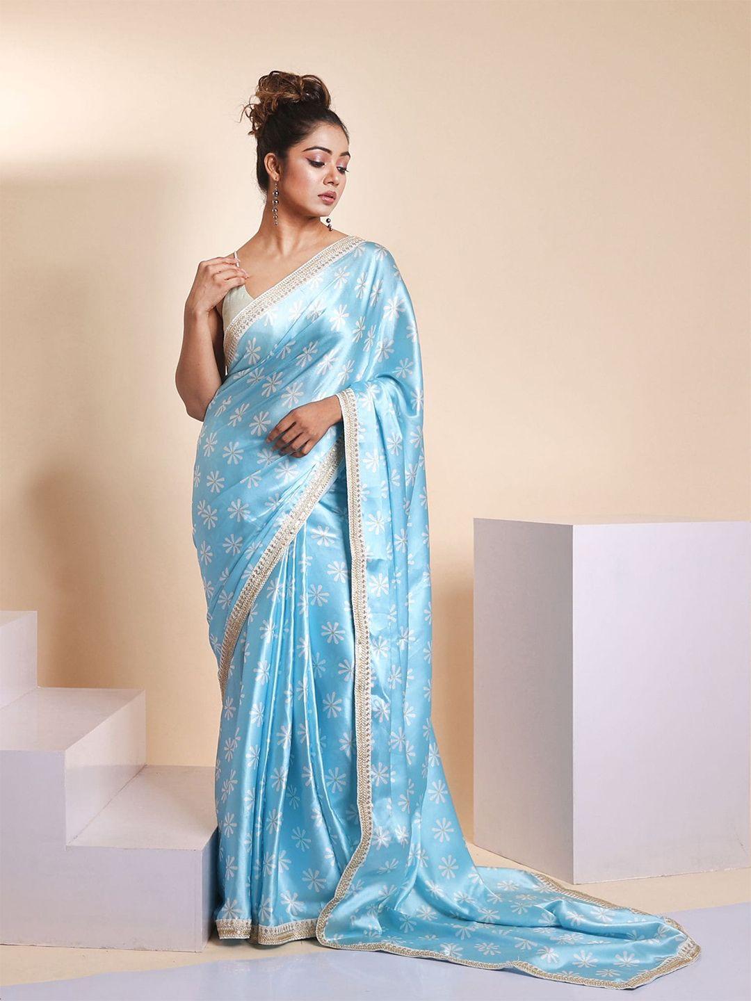 disli-blue-&-white-floral-embroidered-satin-saree