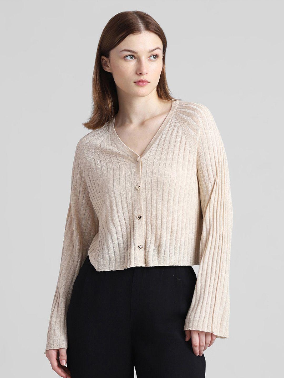only-onlluna-lurex-ls-knit-in-striped-crop-cardigan