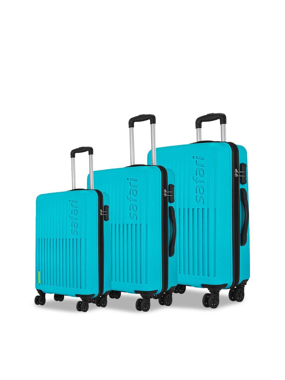 Safari Astra Set Of 3 Textured Hard Case Trolley Bags