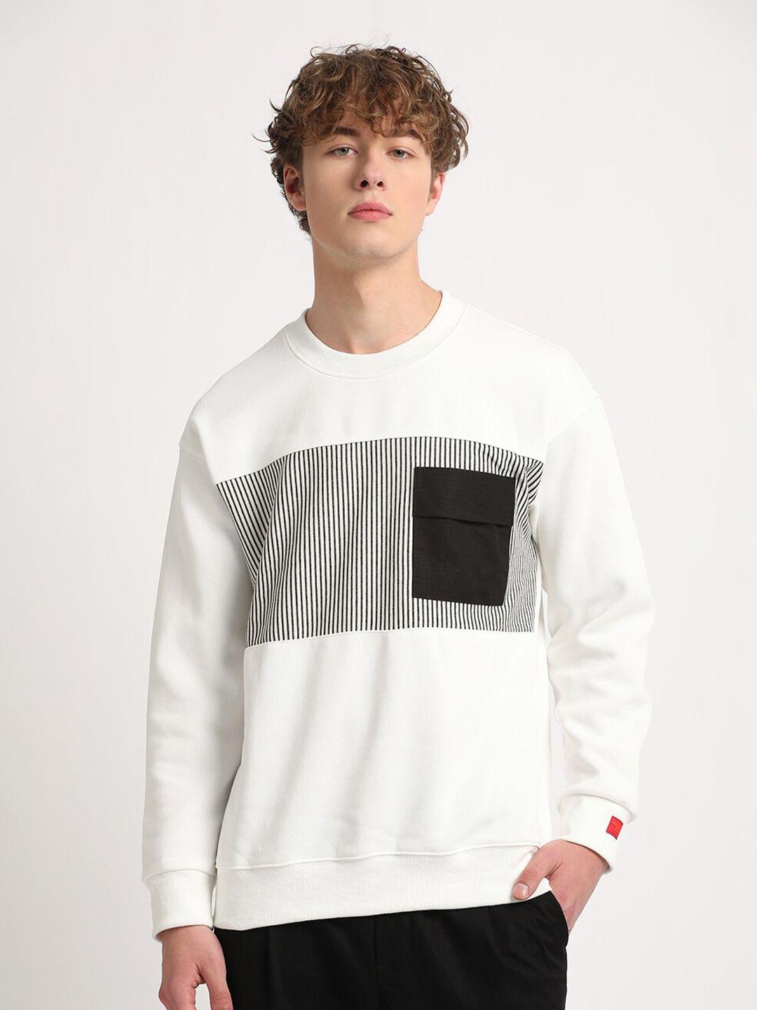 the-bear-house-men-white-printed-sweatshirt