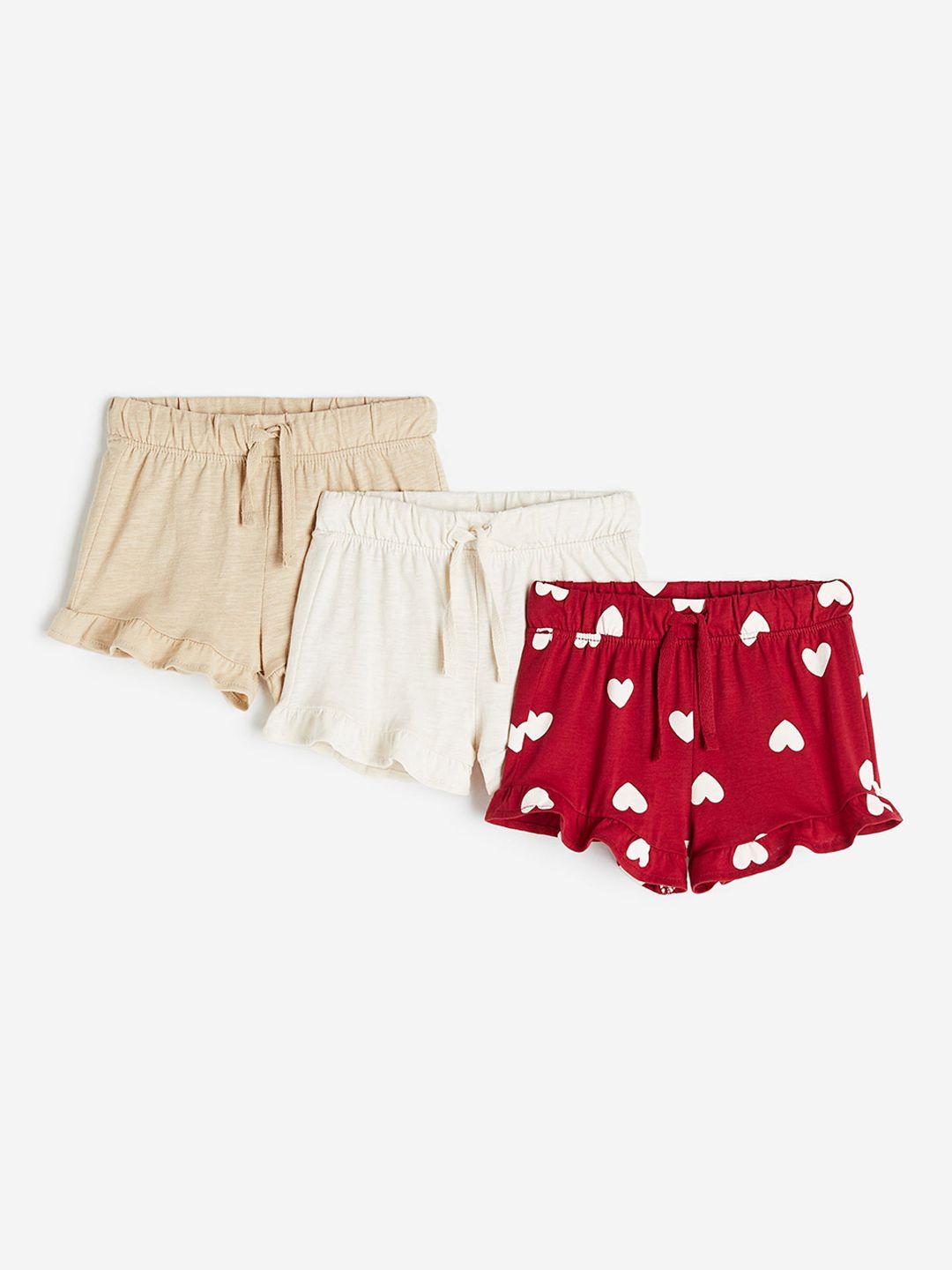 H&M Boys Pack Of 3 Flounce-Trimmed Shorts