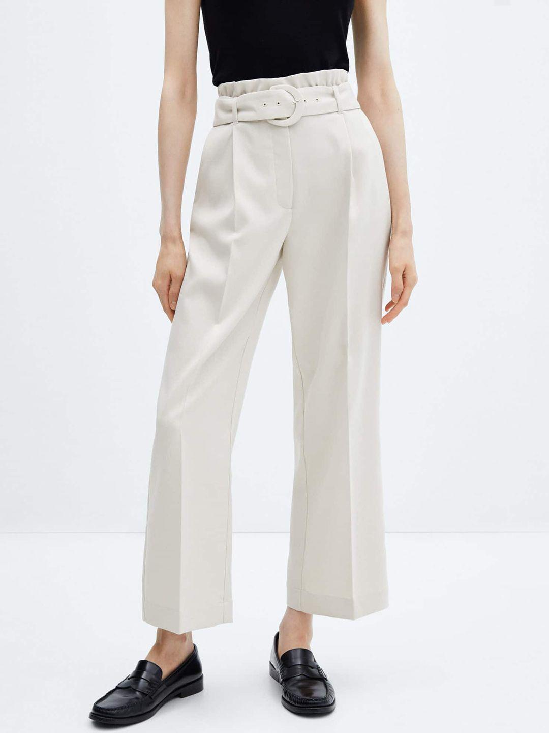 mango-women-straight-fit-pleated-formal-trousers-with-belt