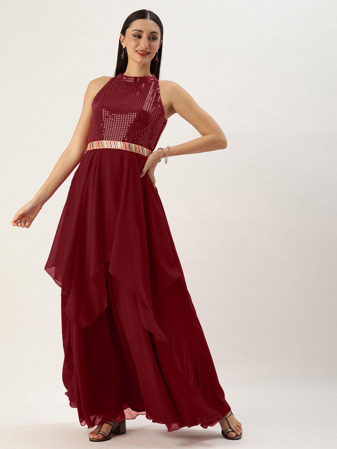 Ethnovog Embellished Sleeveless Maxi Dress