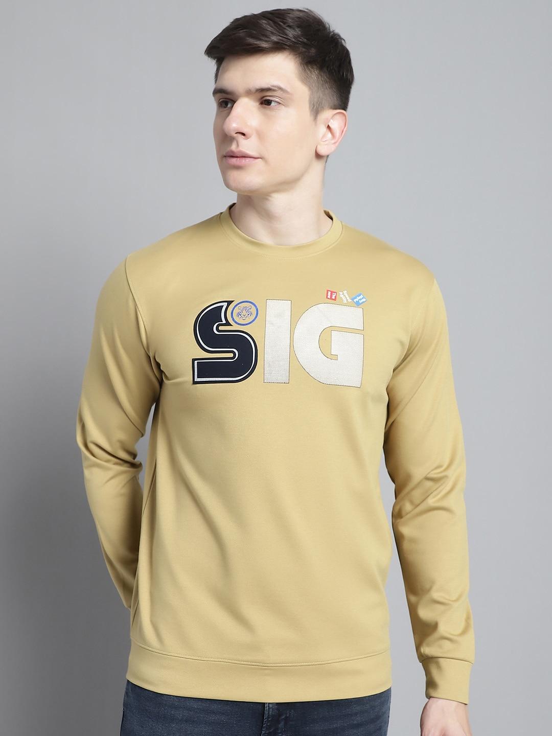 VENITIAN Men Gold-Toned Printed Sweatshirt