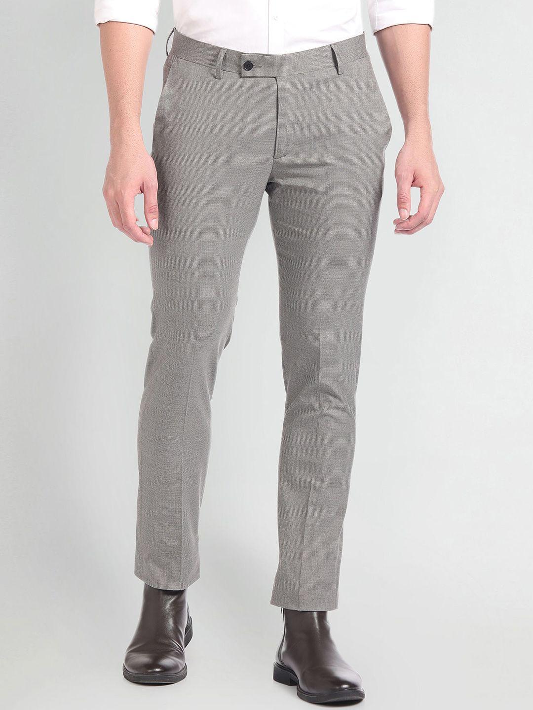 Arrow Men Regular Fit Micro Ditsy Printed Mid-Rise Formal Trouser