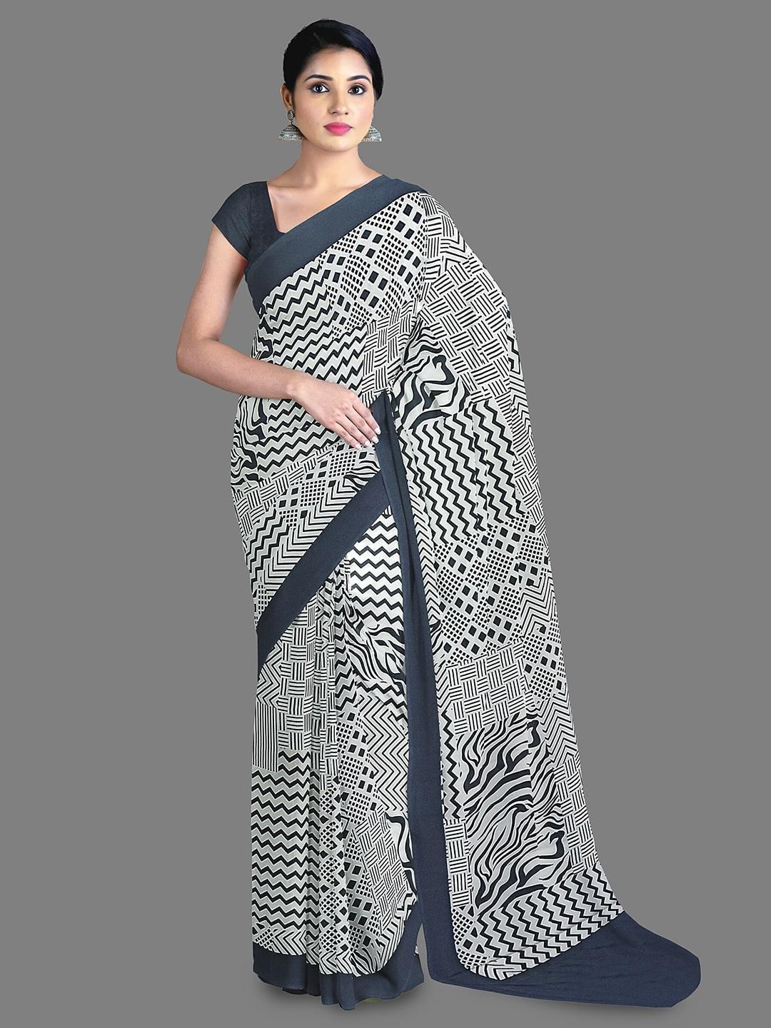 The Chennai Silks Geometric Printed Saree