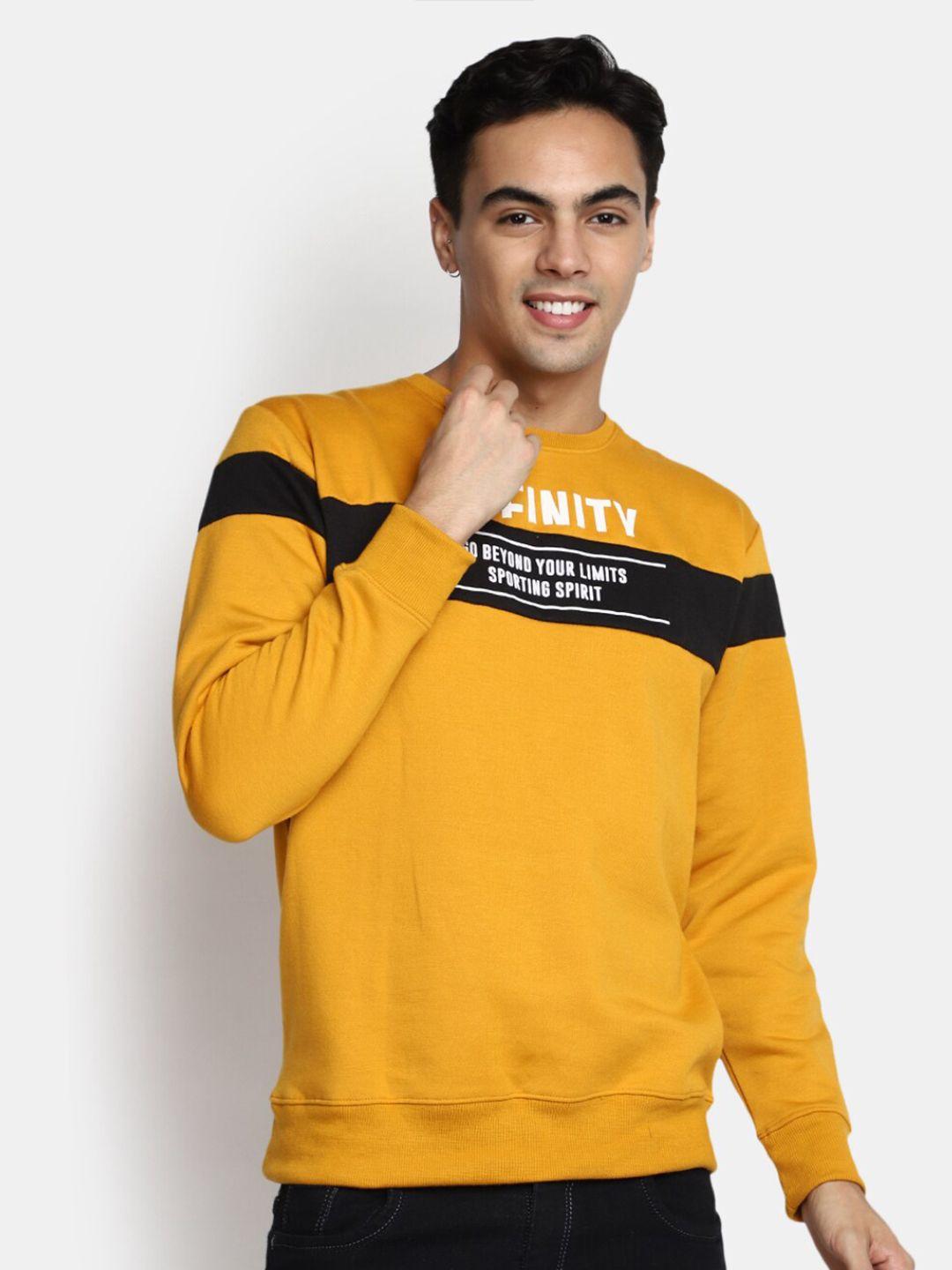 V-Mart Typography Printed Fleece Pullover Sweatshirt