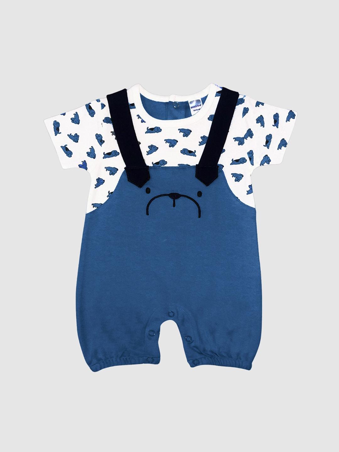 Moms Love Infant Girls Printed Cotton Rompers
