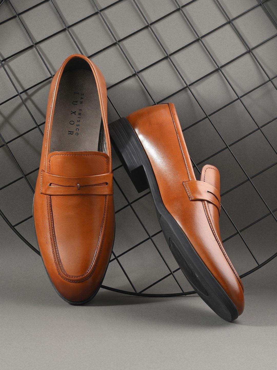 San Frissco Men Genuine Leather Slip-On Formal Loafers