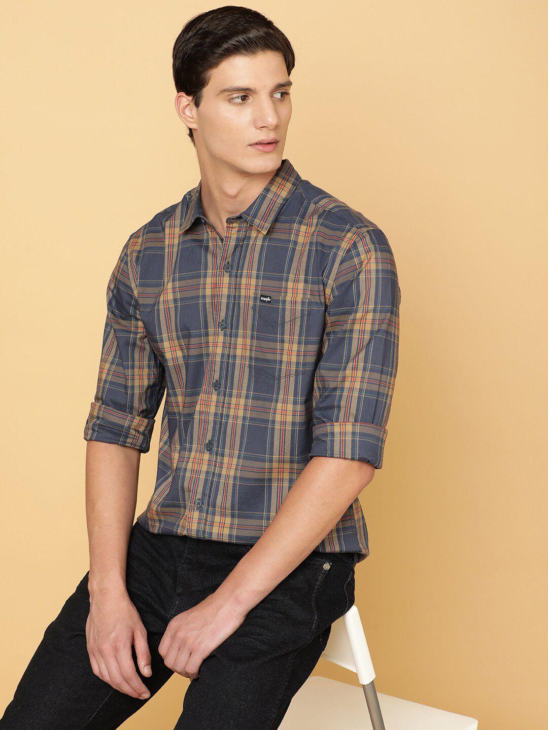 wrangler-standard-tartan-checked-twill-pure-cotton-shirt