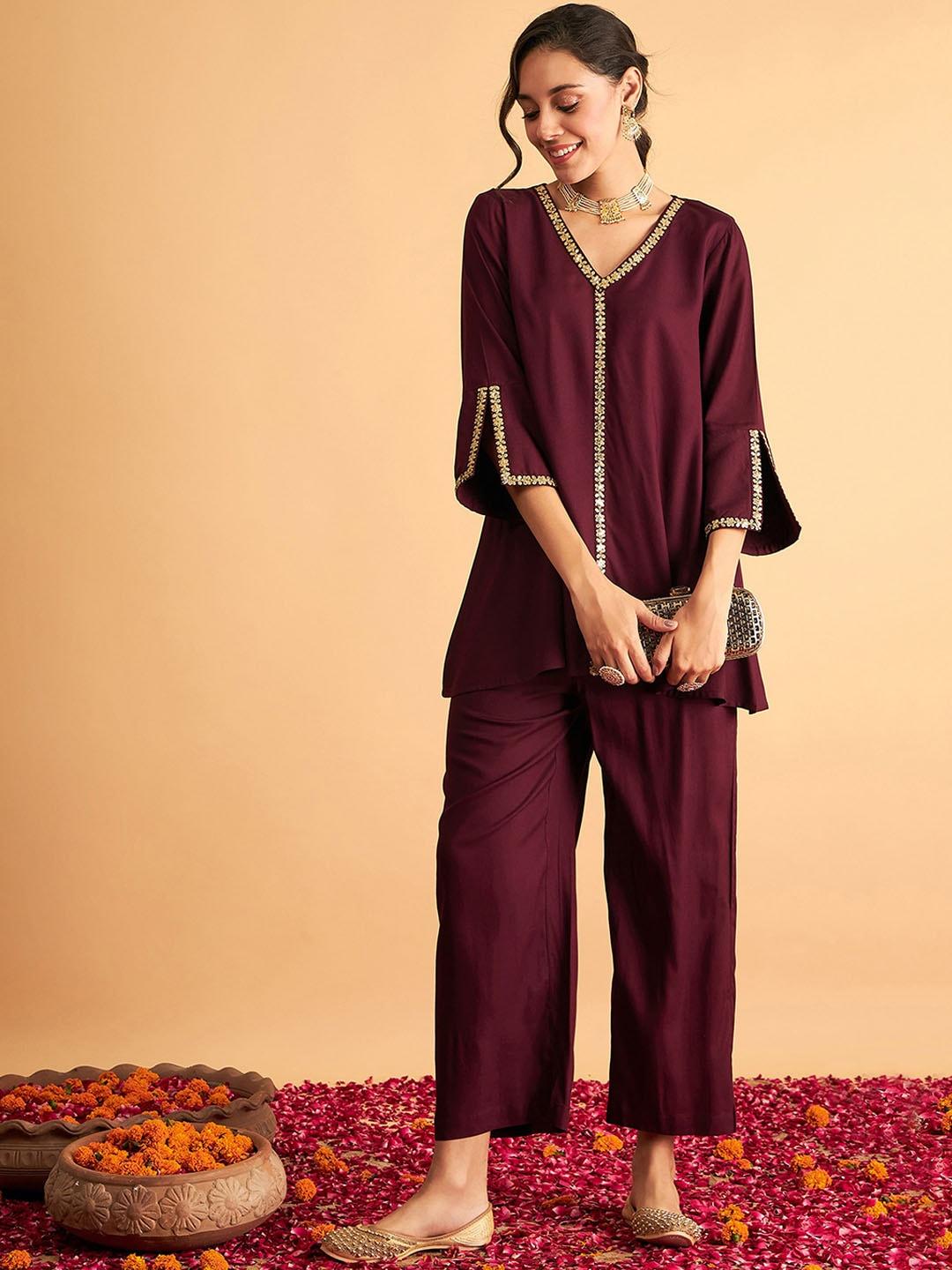 Shae by SASSAFRAS Embroidered Top With Trousers