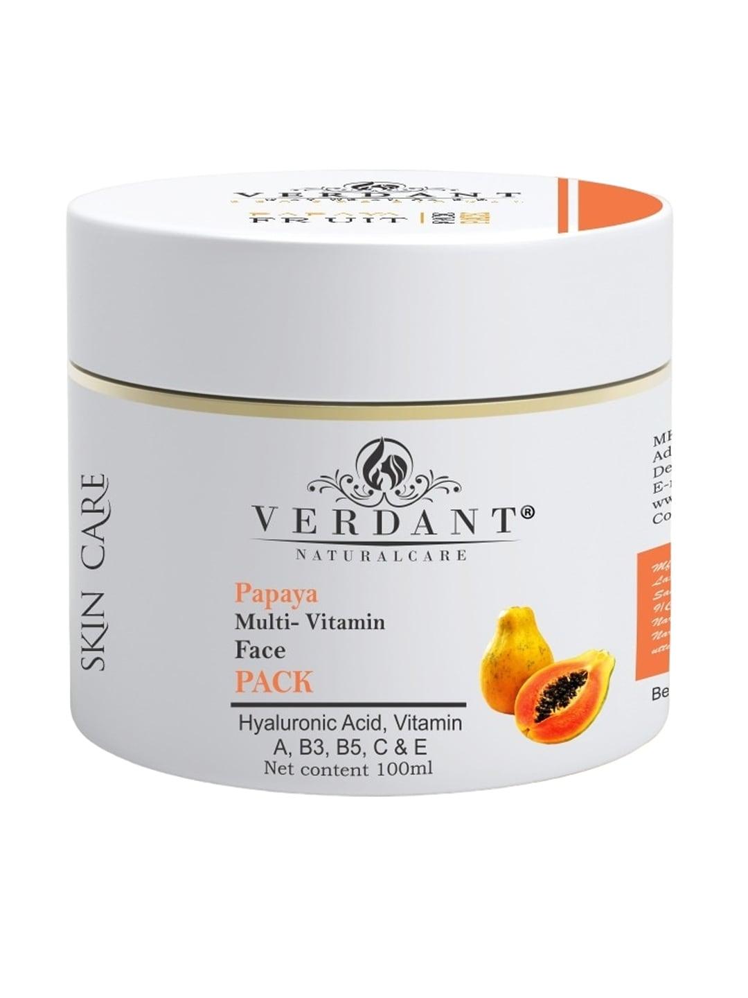 Verdant Natural Care Set of 3 Skin Glowing & Brightening Papaya Face Pack 300ml
