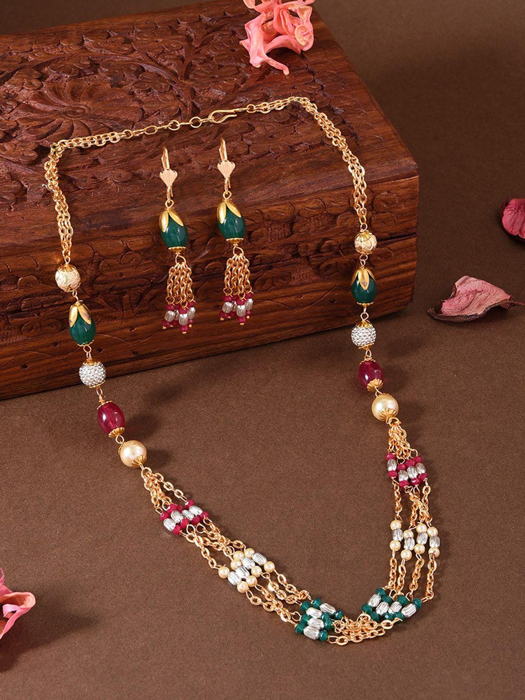 Fida Gold-Plated Beaded Jewellery Set