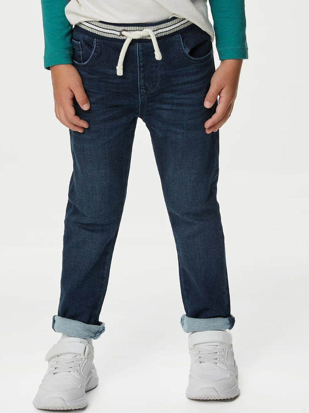 Marks & Spencer Boys Mid-Rise Clean Look Light Fade Stretchable Jeans