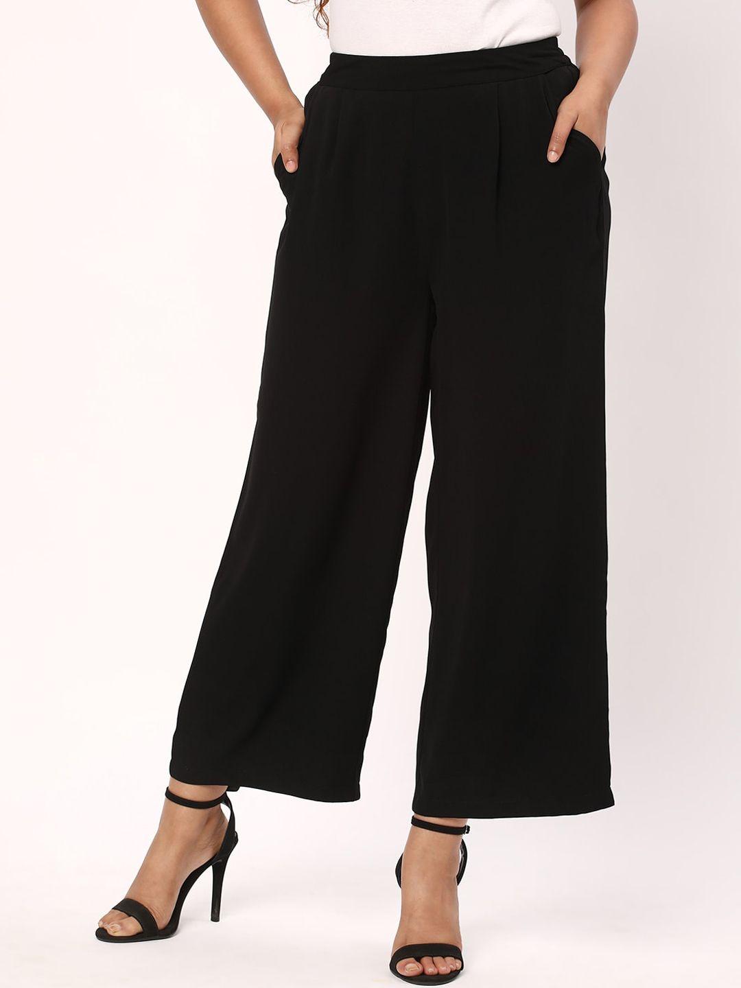 R&B Women Pleated Parallel Trousers