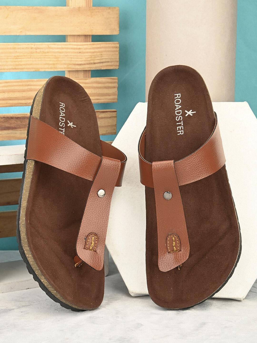 The Roadster Lifestyle Co. Tan Slip-On Comfort Sandals