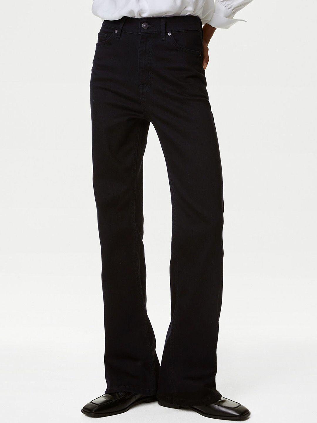 marks-&-spencer-women-flared-high-rise-clean-look-stretchable-jeans
