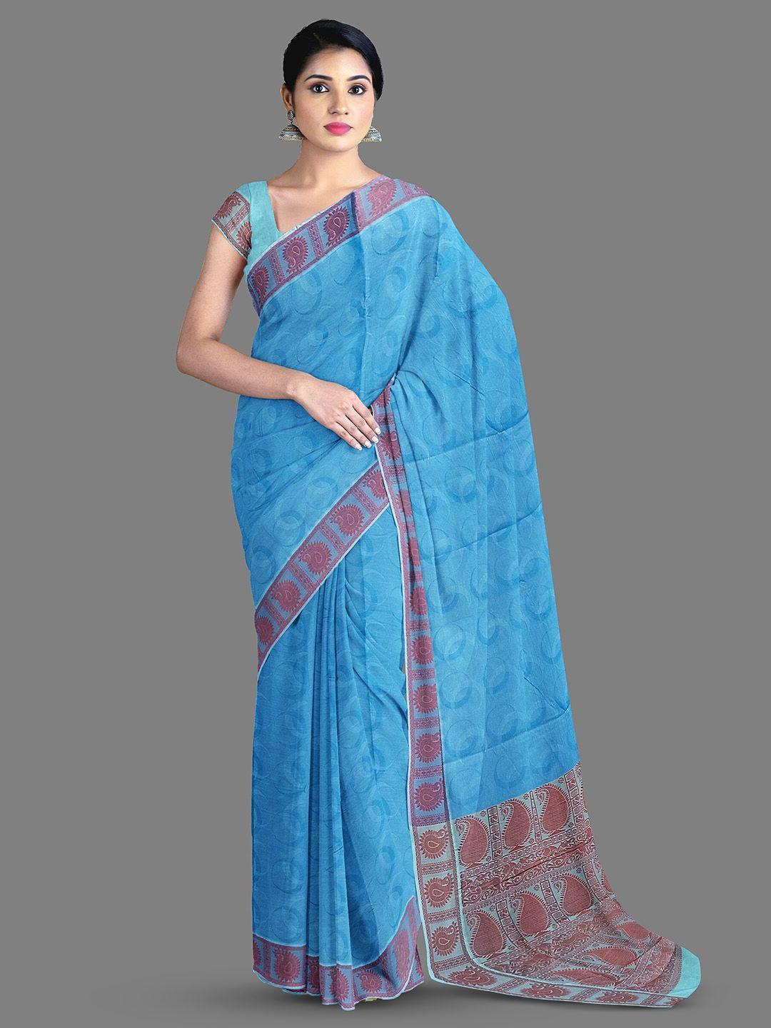 the-chennai-silks-geometric-printed-pure-cotton-kovai-saree