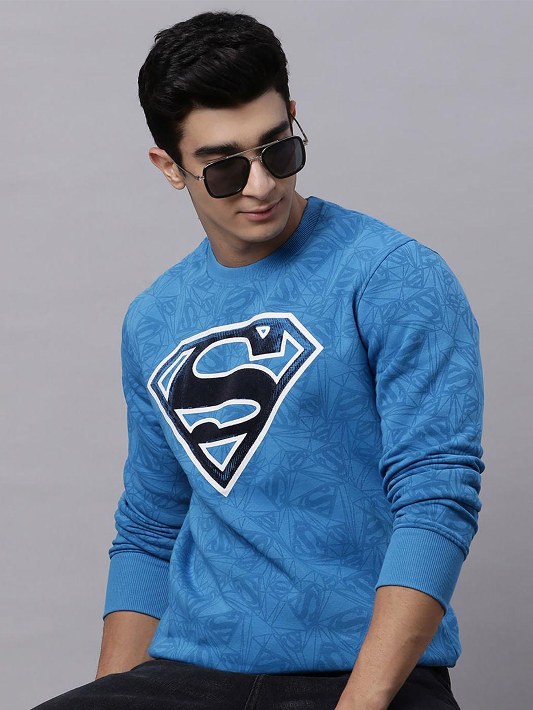 free-authority-superman-printed-loose-fit-sweatshirts