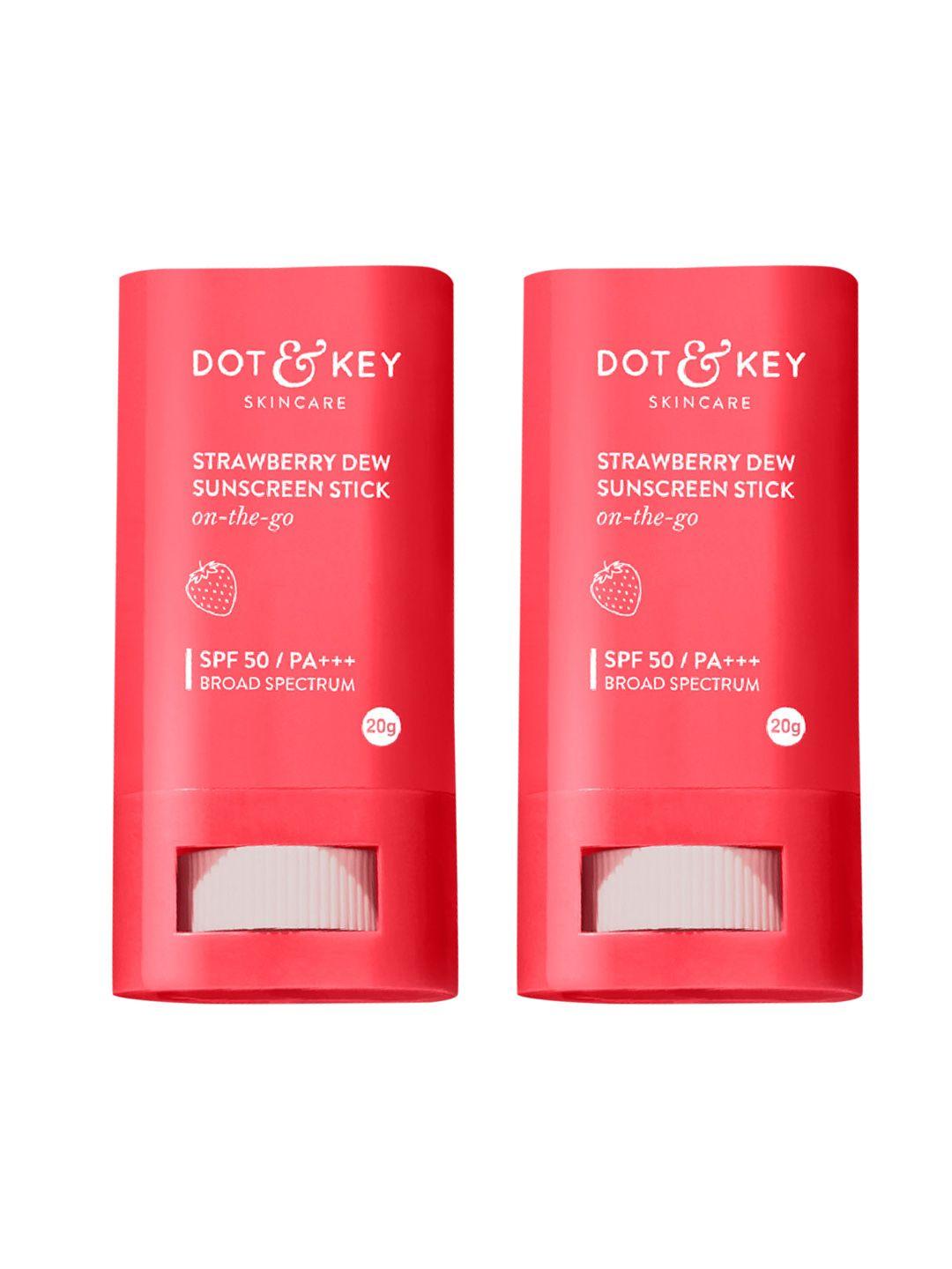 DOT & KEY Set of 2 Strawberry Dew On-the-Go SPF 50 Sunscreen Stick - 20g Each