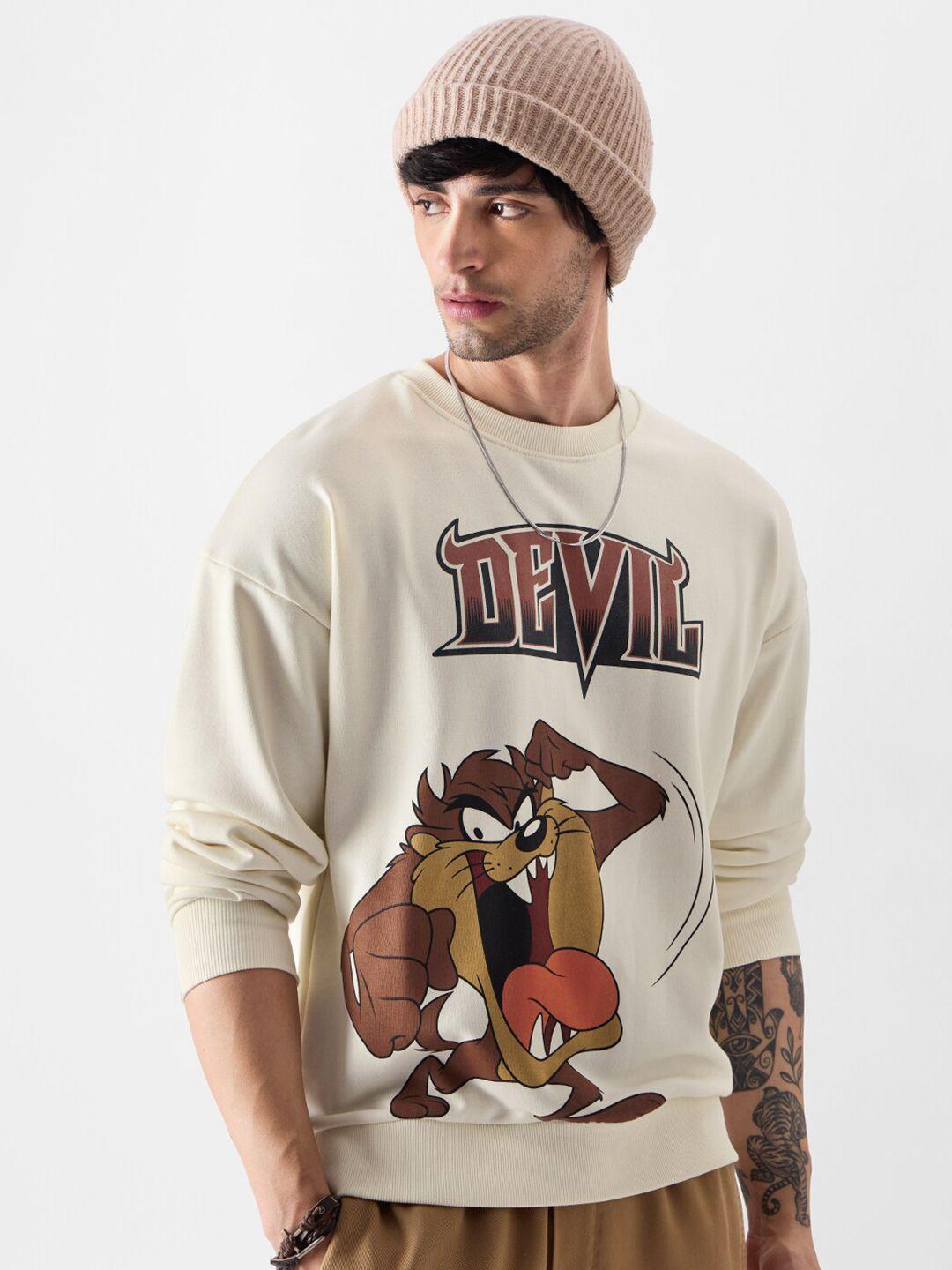 The Souled Store Looney Tunes Taz The Devil Printed Long Sleeves Round Neck Sweatshirt