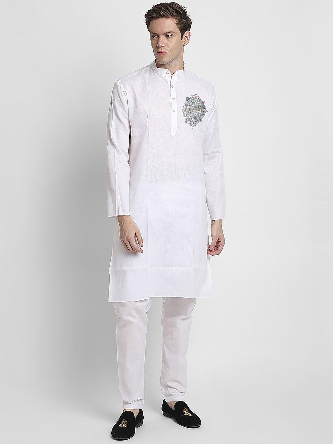 devoiler-ethnic-motifs-printed-band-collar-straight-kurta-with-pyjama
