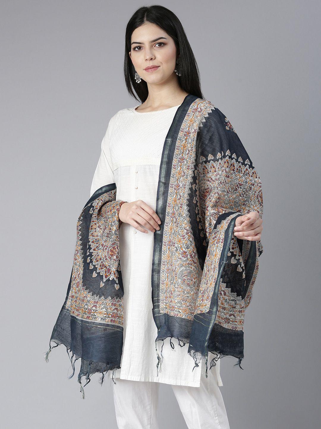 swatika-ethnic-motifs-woven-design-kalamkari-dupatta
