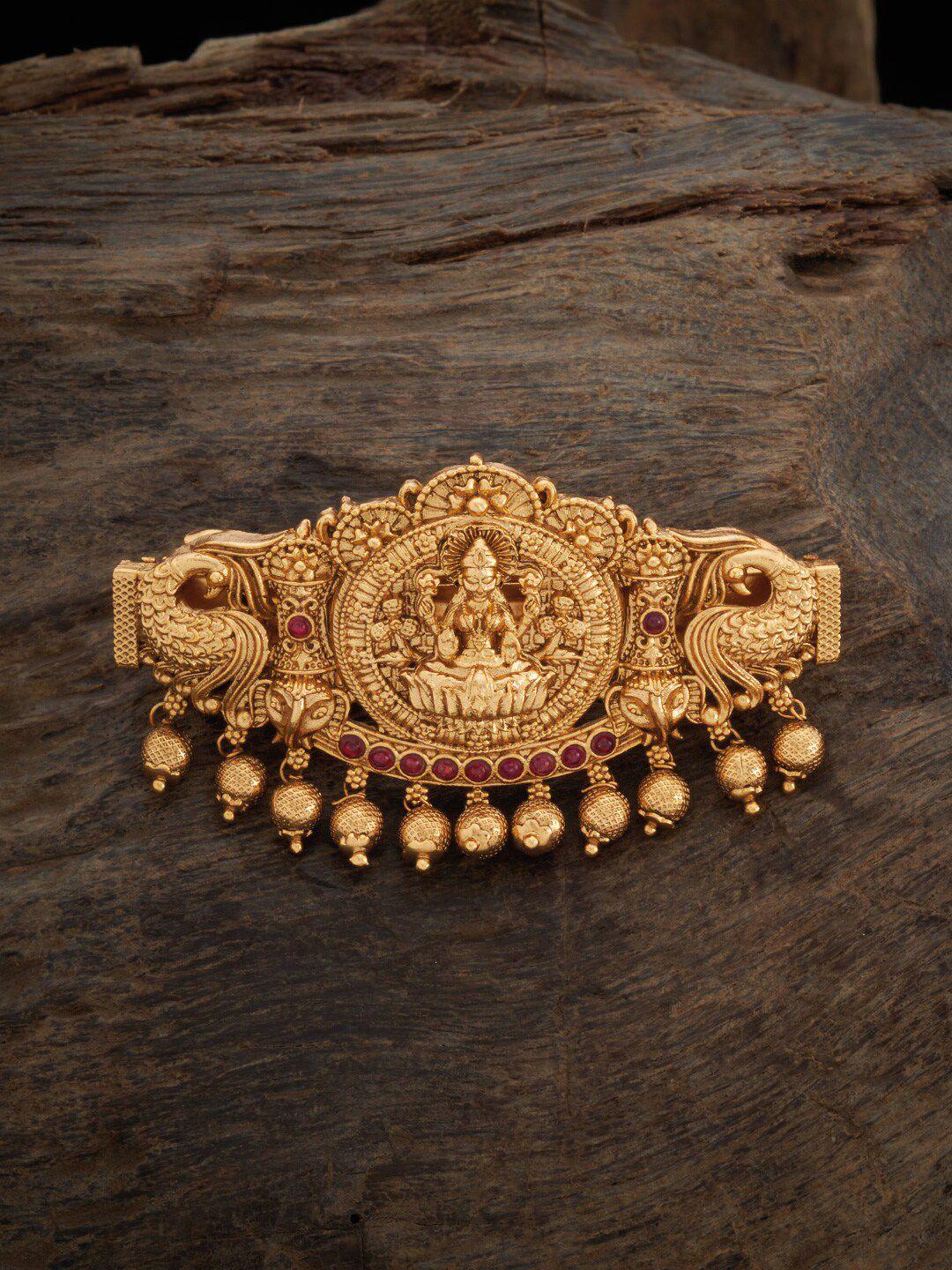 kushal's-fashion-jewellery-gold-plated-embellished-french-barrette