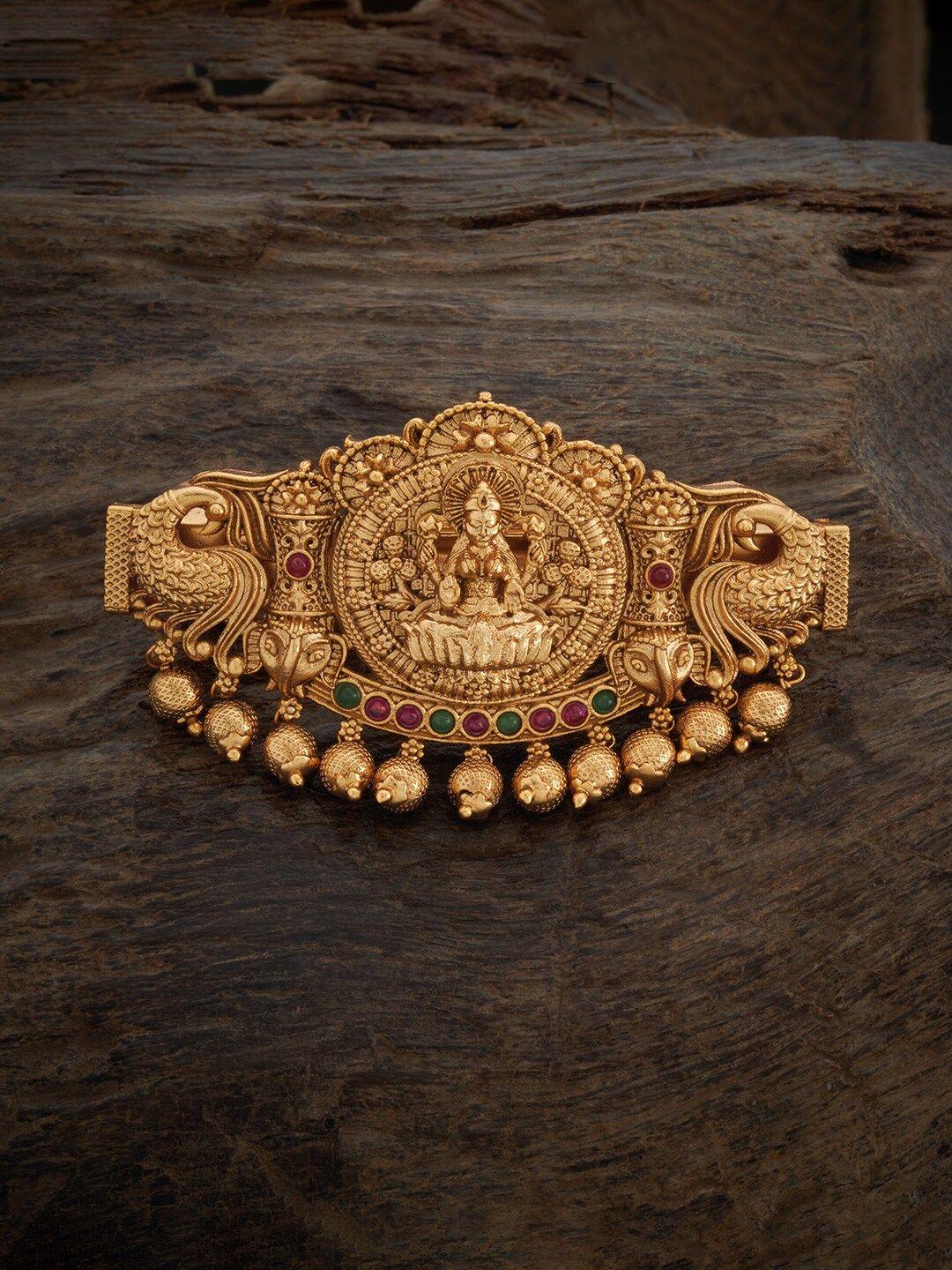 kushal's-fashion-jewellery-gold-plted-embellished-french-barrette