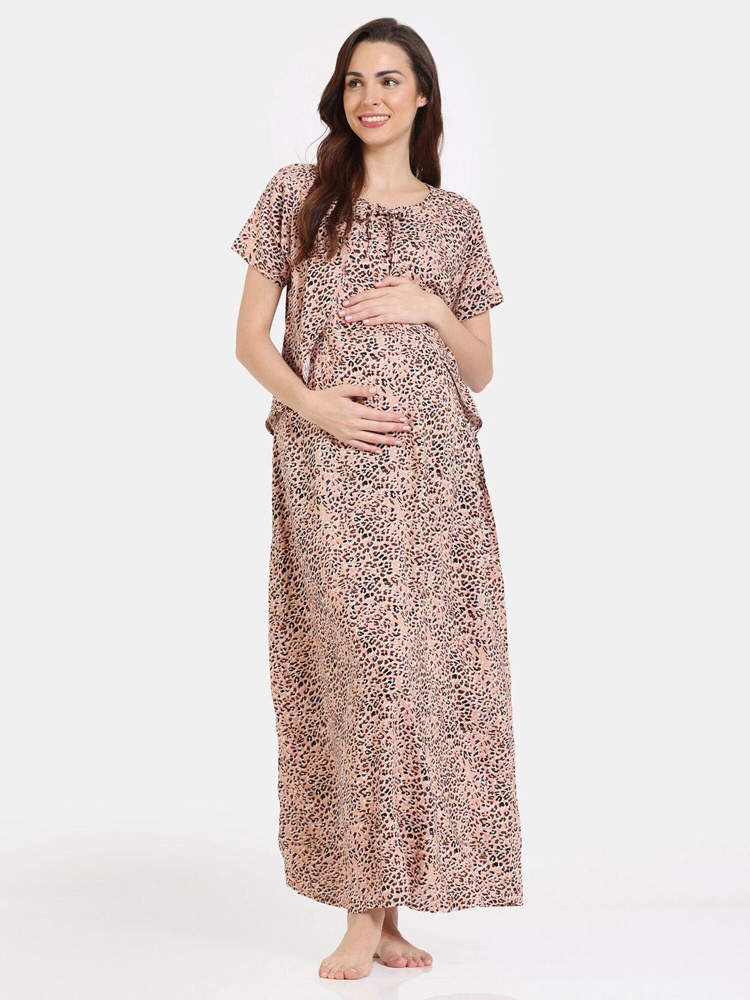 coucou-by-zivame-animal-skin-printed-maternity-maxi-nightdress