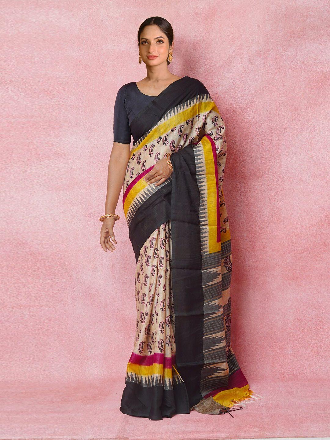 unnati-silks-ethnic-motifs-block-printed-handloom-pure-silk-tussar-saree