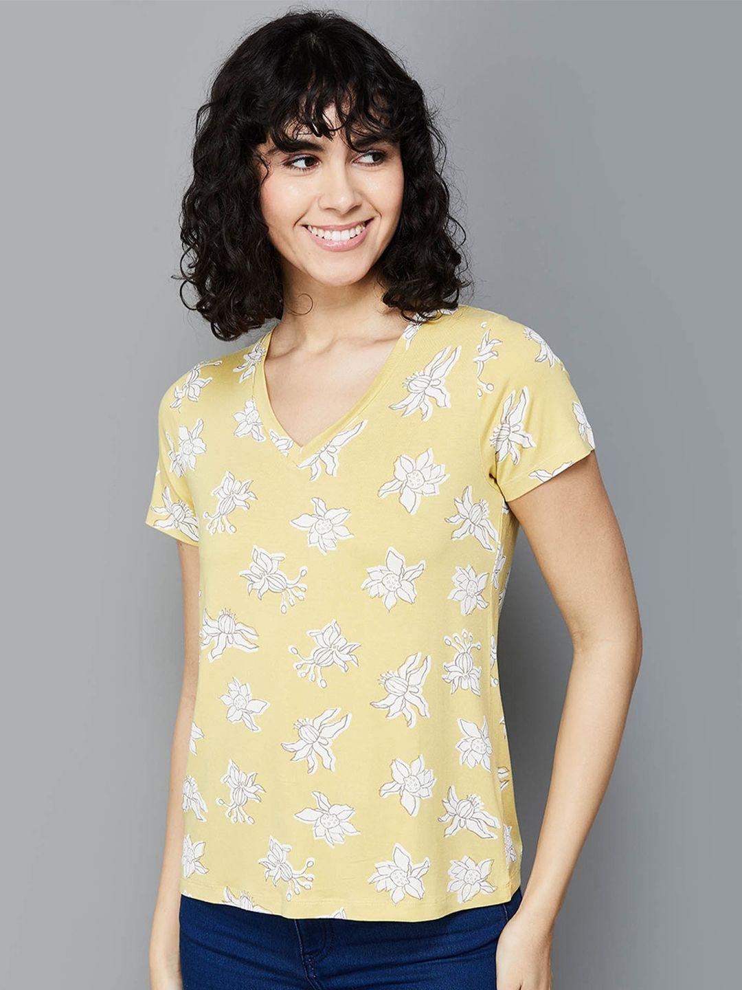 colour-me-by-melange-floral-printed-v-neck-t-shirt
