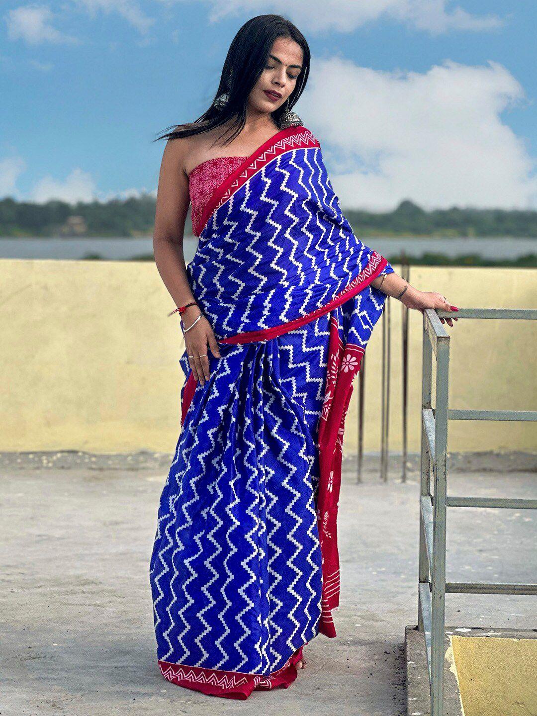 kalini-geometric-printed-pure-cotton-bagru-saree