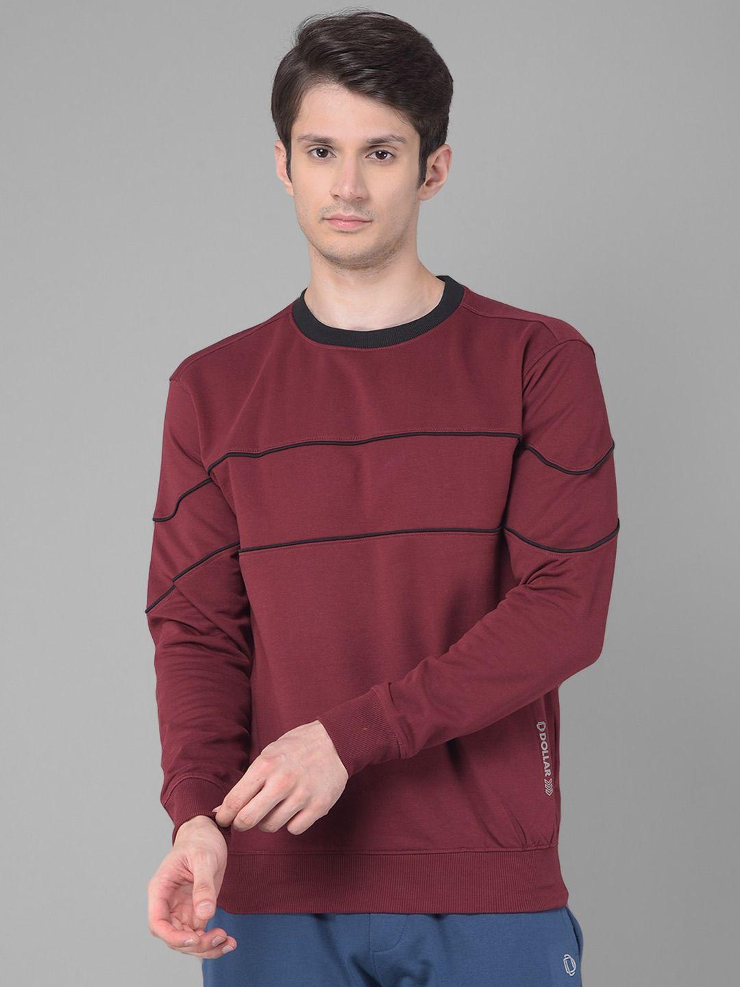 dollar-striped-round-neck-cotton-sweatshirt