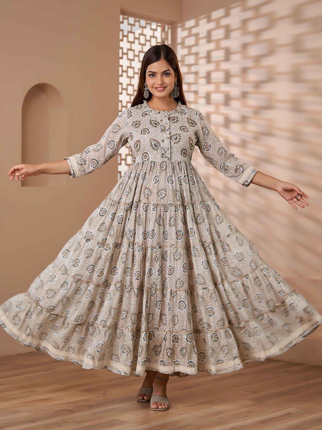 nehamta-geometric-printed-tiered-fit-&-flare-cotton-ethnic-dress
