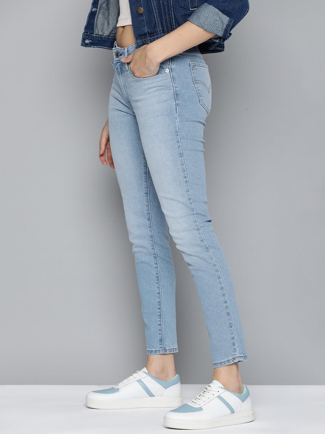 Levis Women Mid-Rise Skinny Fit Light Fade Stretchable Jeans