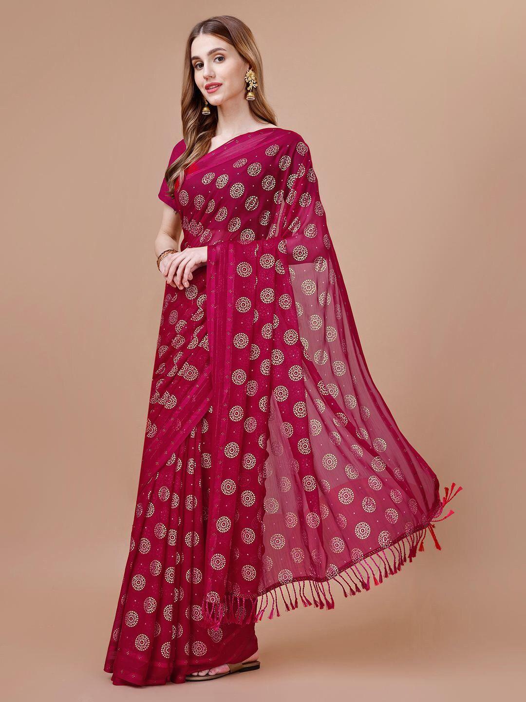 Indian Women Ethnic Motifs Printed Silk Cotton Saree