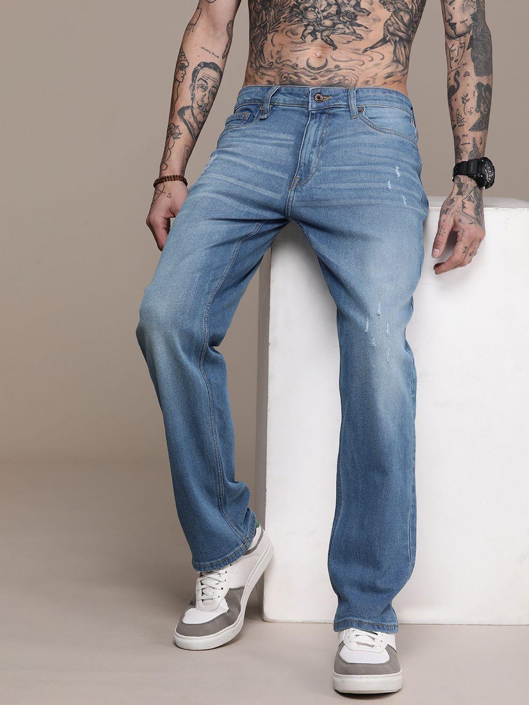 The Roadster Life Co. Men Heavy Fade Mildly Distressed Stretchable Jeans