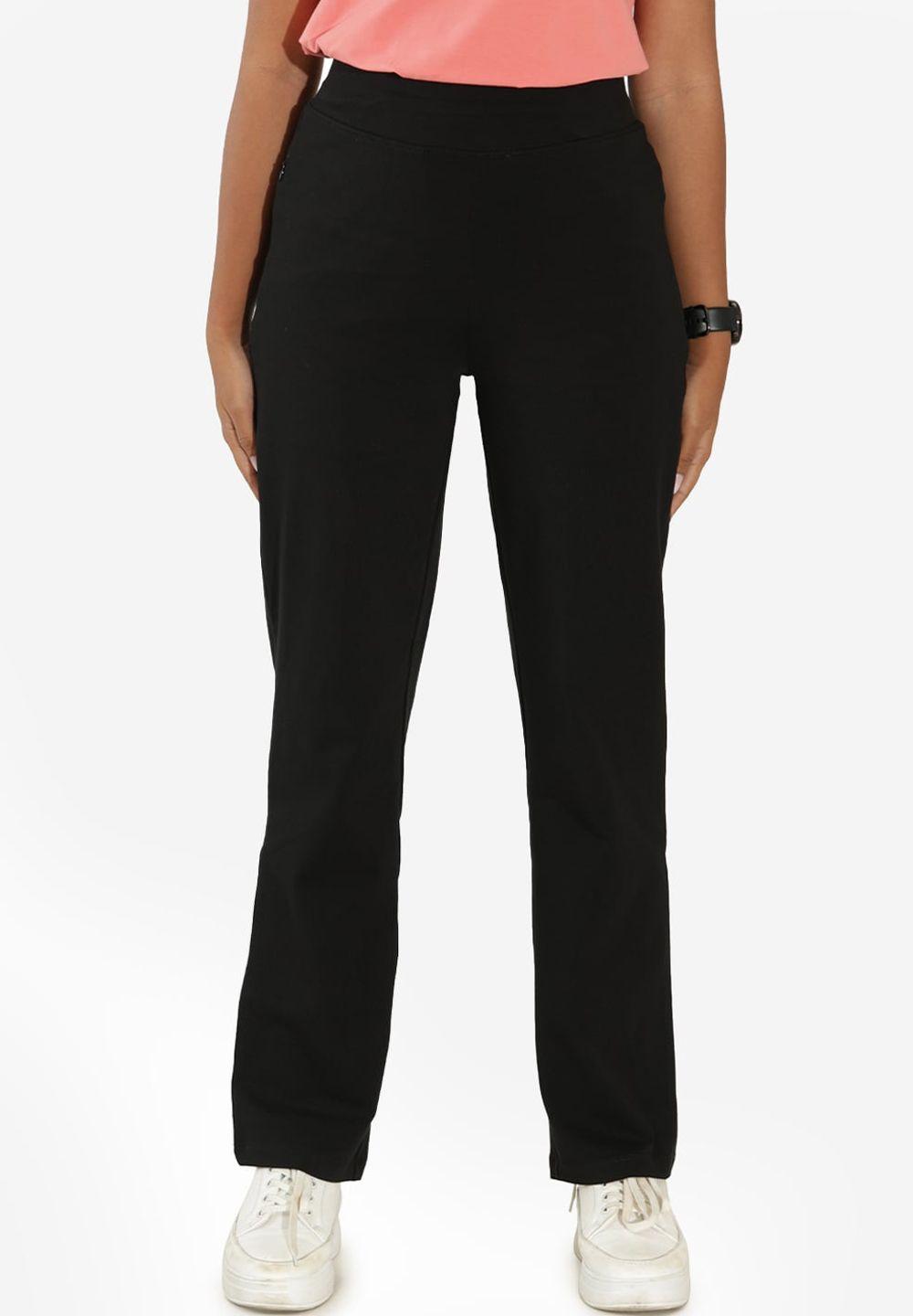 blissclub-women-relaxed-straight-leg-straight-fit-high-rise-wrinkle-free-trousers