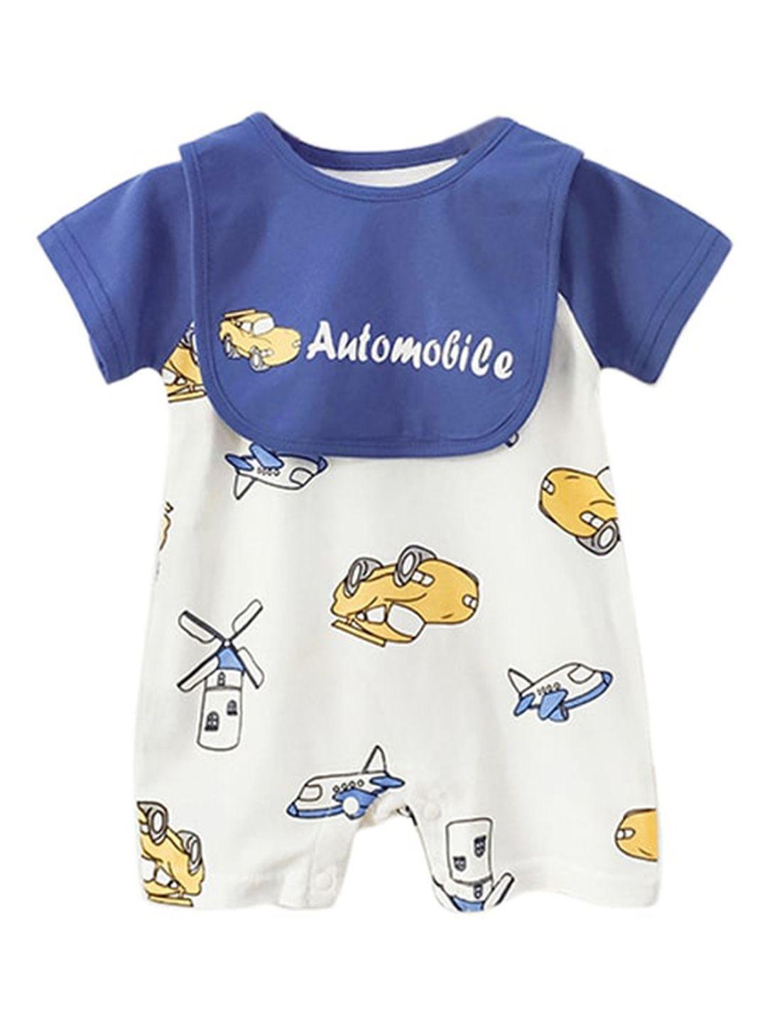 stylecast-infant-boys-blue-conversational-printed-cotton-rompers