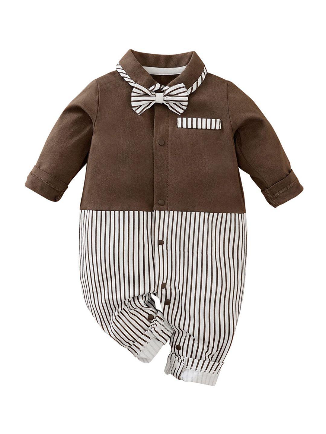 StyleCast Boys Striped Cotton Rompers