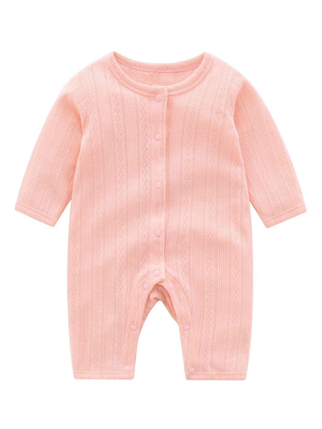 stylecast-infant-girls-pink-self-design-cotton-rompers