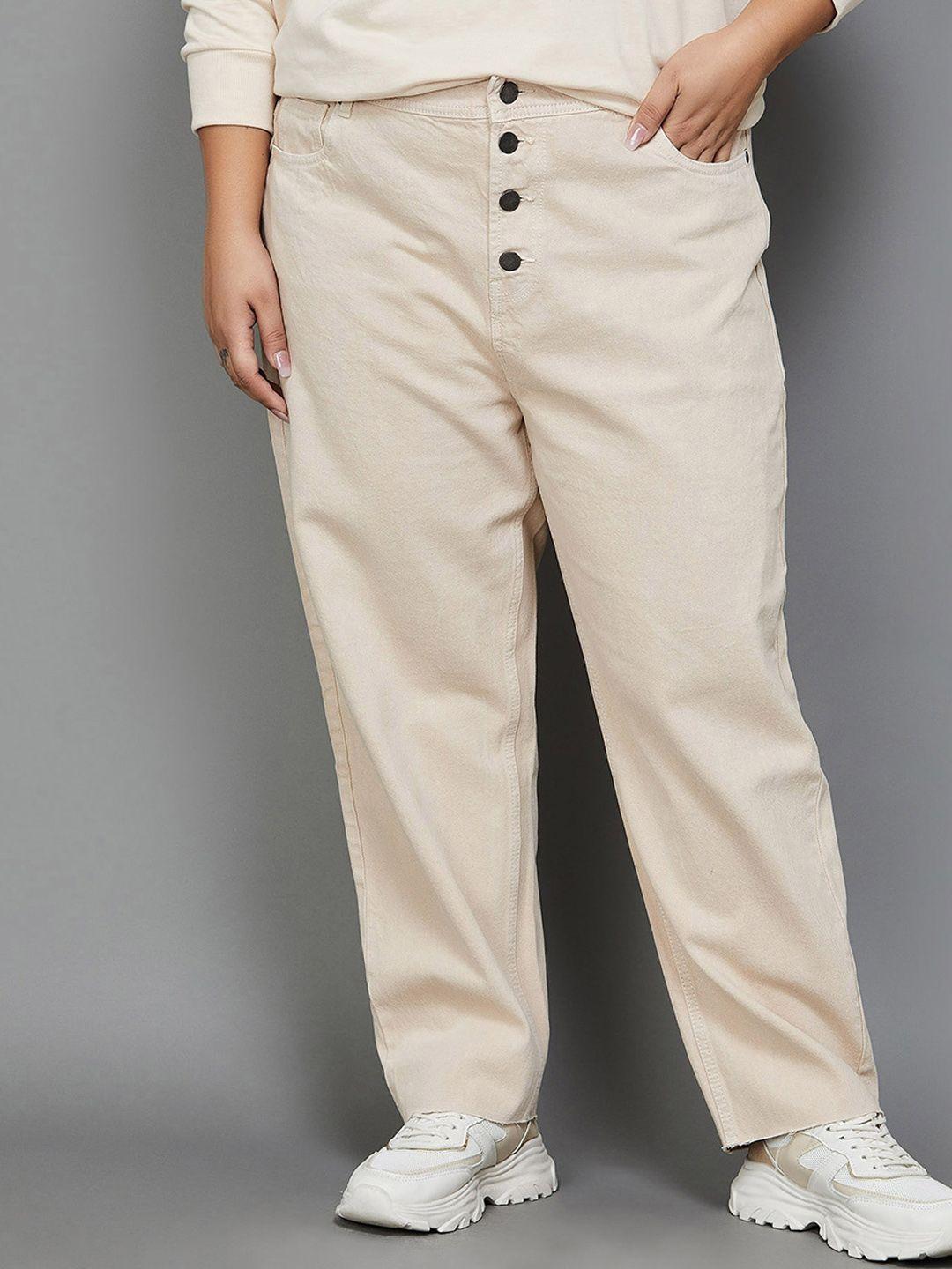 nexus-by-lifestyle-women-plus-size-mid-rise-coloured-shade-pure-cotton-clean-look-jeans
