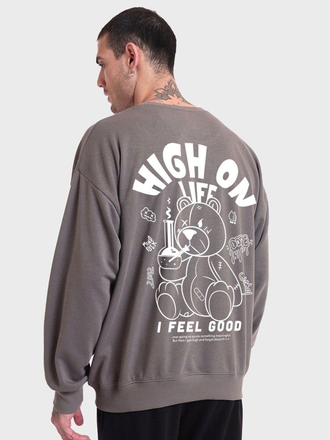 bewakoof-grey-typography-printed-fleece-oversized-sweatshirt