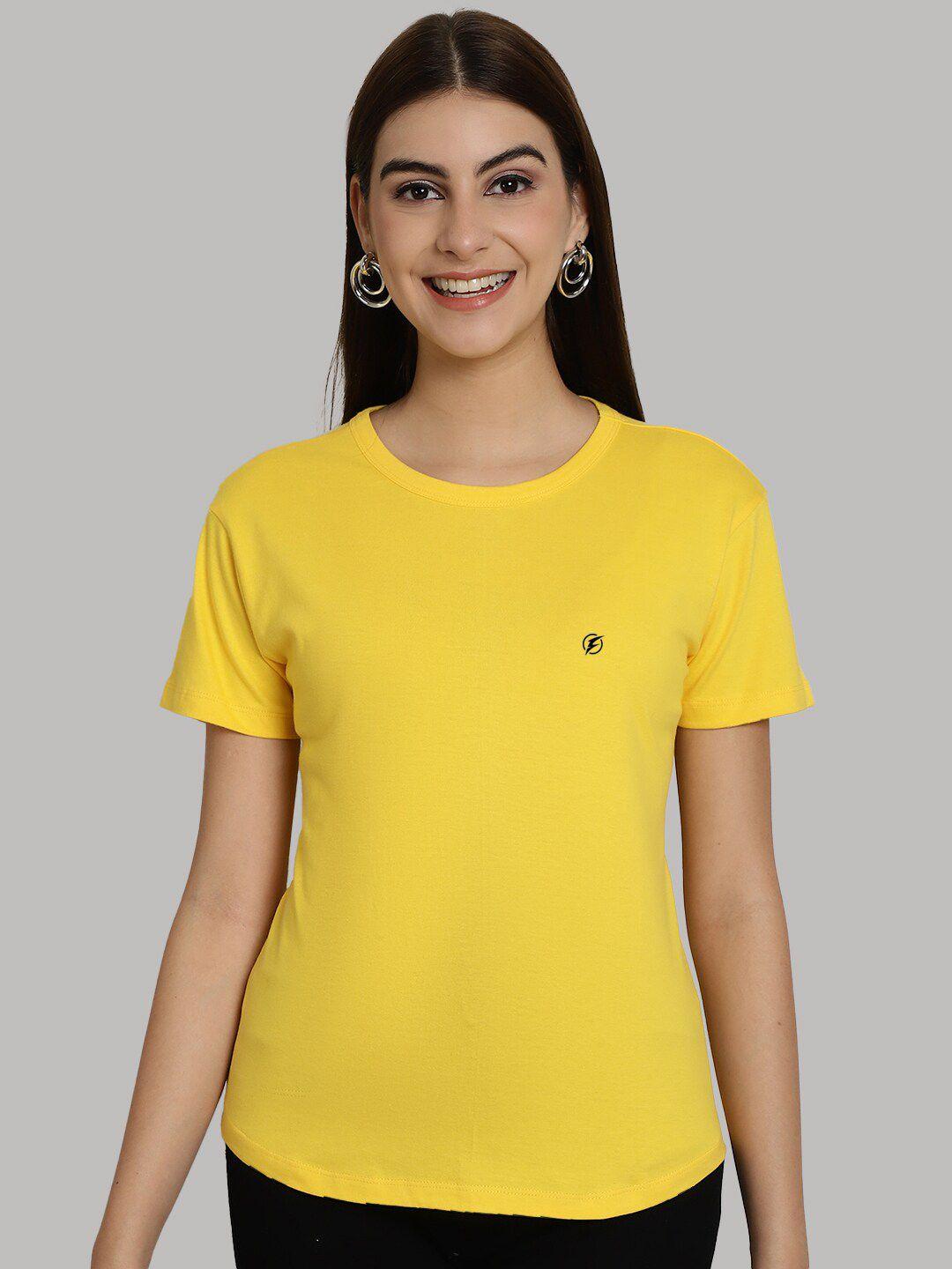 Friskers Round Neck Pure Cotton Casual T-shirt