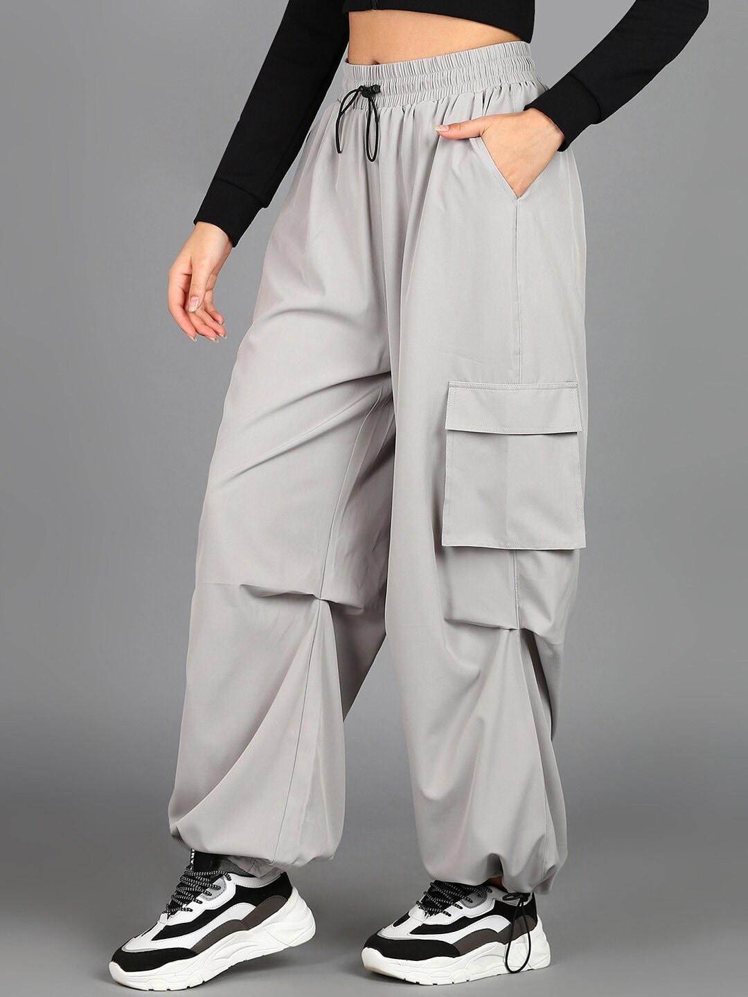 The Roadster Lifestyle Co. Women Baggy Fit Rapid-Dry Cargo Track Pants