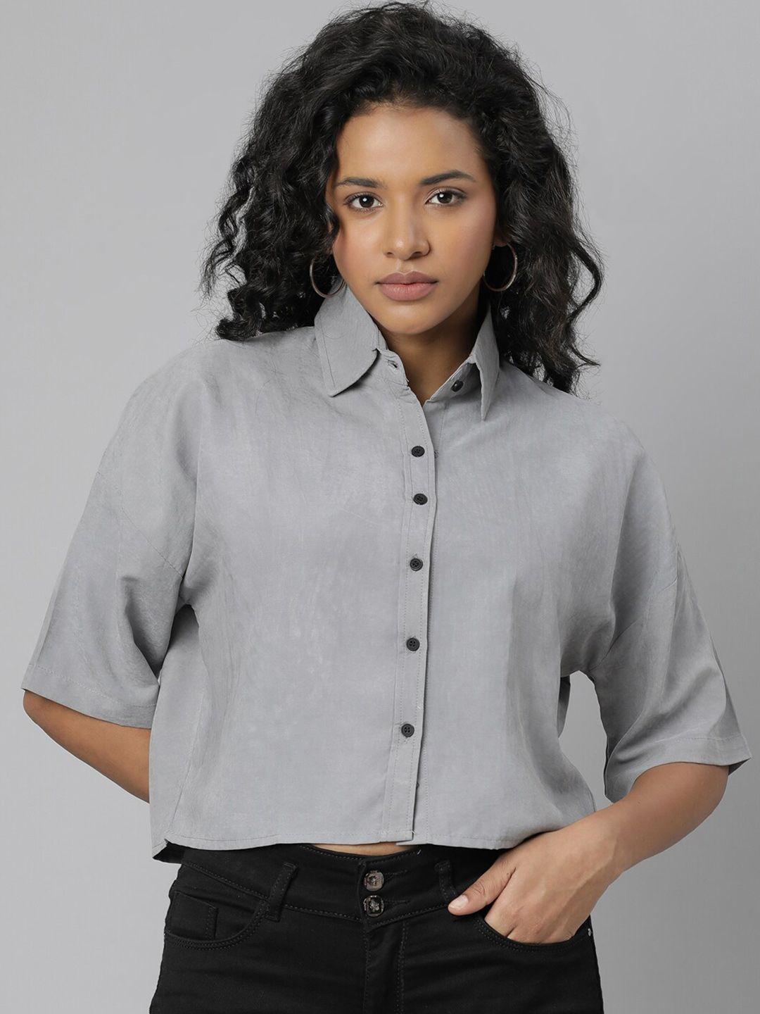 SHOWOFF Standard Boxy Wrinkle Free Cotton Casual Shirt