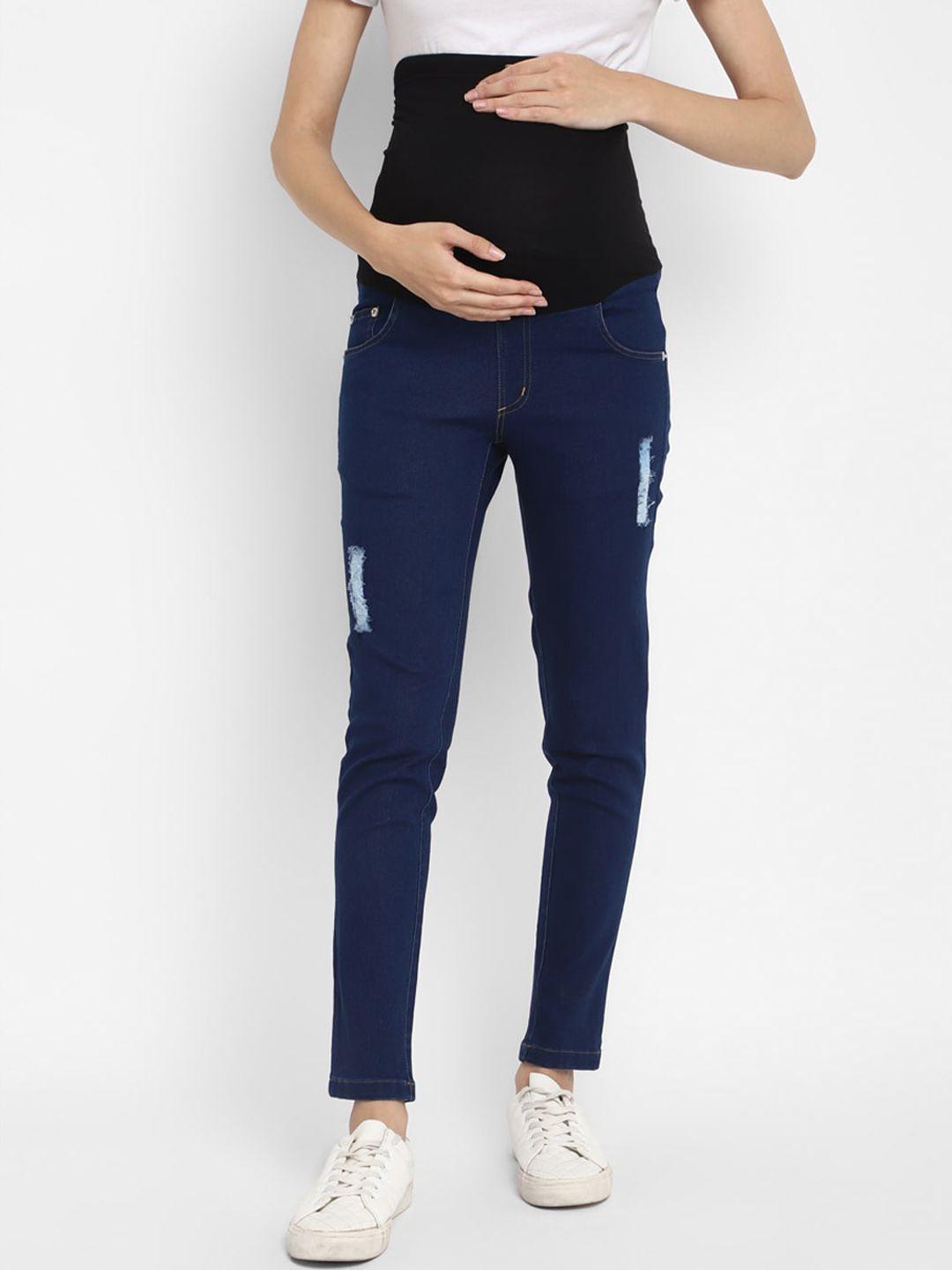 Momsoon Maternity Women Ripped Maternity Stretchable Jeans