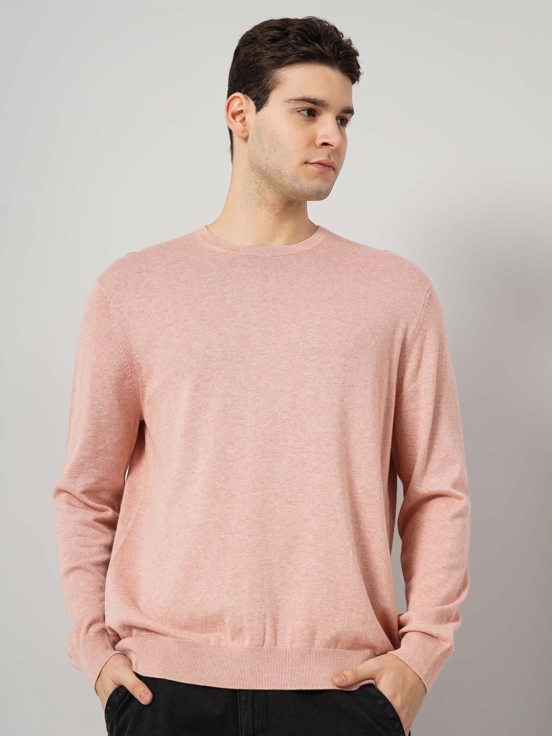Celio Round Neck Long Sleeves Cotton Pullover Sweater