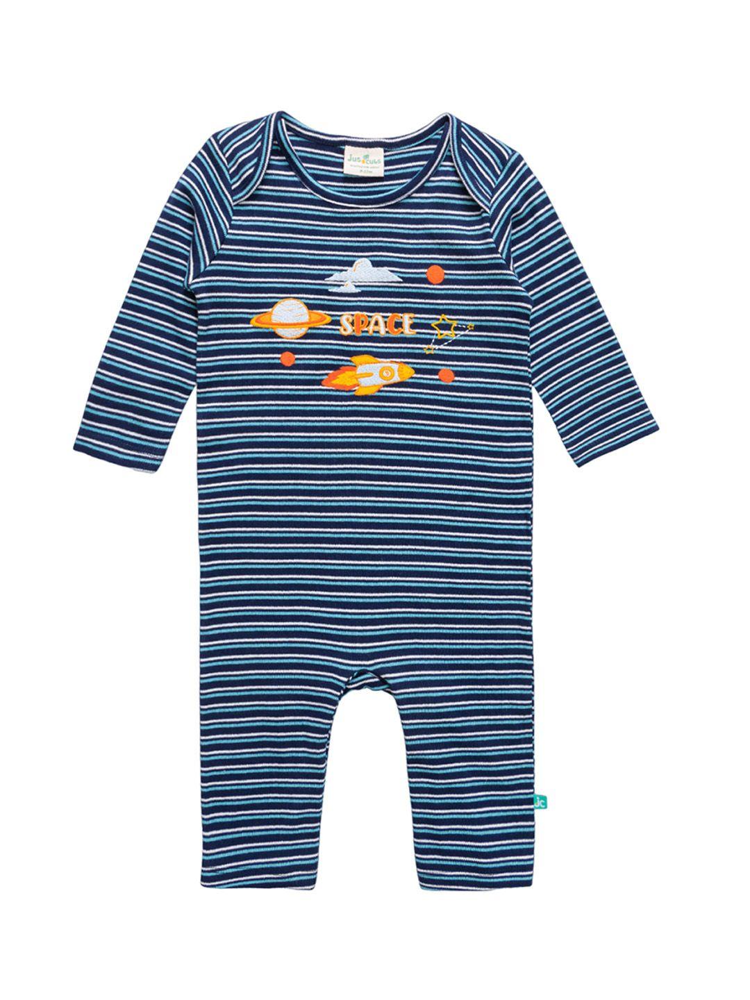 JusCubs Infant Boys Striped Pure Cotton Rompers